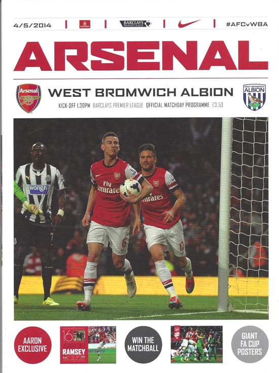 Arsenal FC v West Bromwich Albion FC 